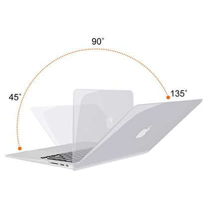 MOSISO Case Compatible with MacBook Air 13 inch A1369 A1466, Crystal Clear | Plastic Hard Shell & Keyboard Cover & Screen Protector Compatible with MacBook Air 13 (Older Version 2010 - end 2017) - color: Crystal Clear