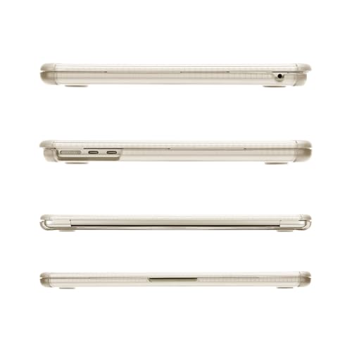 MOSISO Compatible with MacBook Air 15 inch Case M5 2026 M4 M3 M2 2025-2023 | A3448 A3241 A3114 A2941,Anti-Cracking,Heavy Duty Shock-Absorbing Hard Shell Case with TPU Bumper&Keyboard Cover, Starlight - color: Starlight