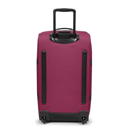 EASTPAK Tranverz M – 78L Medium Soft Sided Checked Luggage, Dual Compartments, TSA Lock, Compression Straps & Smooth Inline Wheels, Wine Burgundy - color: Wine Burgundy, size: 78 Liter Checked Bag