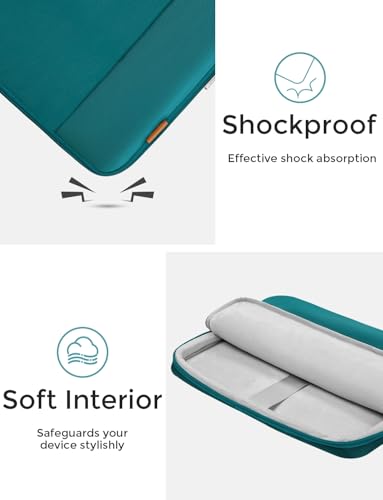 DOMISO Laptop Case Laptop Sleeve Cover for 16 inch MacBook Pro M4/M3/M2/M1 Pro/Max A3403 A3186 A2991 A2780 A2485 A2141,Compatible with 15.6 inch HP Lenovo Dell XPS 16 with Small Case,Turquoise - color: Turquoise, size: 15.6 inch