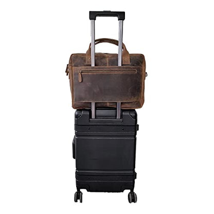 Leather briefcase 18 Inch Laptop Messenger Bags for Men and Women Best Office Briefcase Satchel Bag - style: 16 Inch