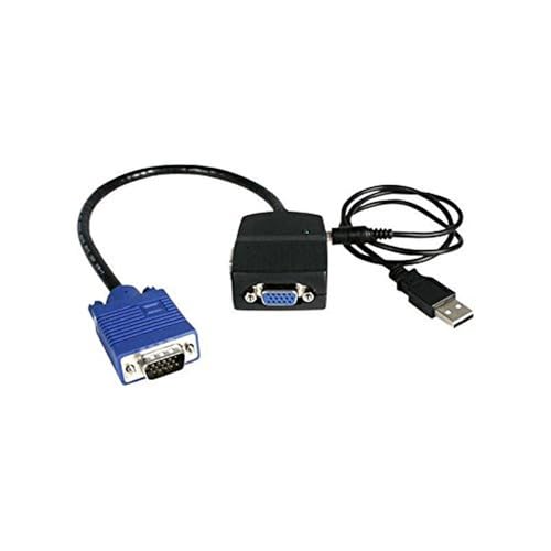 StarTech.com 2 Port VGA Video Splitter - USB Powered - 2048x1536 - VGA Video Monitor Splitter Dual Port (ST122LE) Black - style: 2 Port (USB Powered)