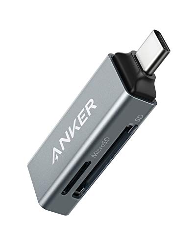 Anker SD Card Reader, 2-in-1 USB C Memory Card Reader for Digital Camera SD Card Viewer with Dual Slot for SDXC, SDHC, SD, MMC, RS-MMC, Micro SDXC,MicroSD, Micro SDHC Card, and UHS-I Cards | For iPhone and Laptops, Card Viewer with Dual Slots for SDXC/SDH