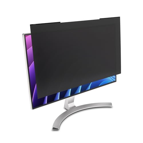 Kensington MagPro 27 Inch Magnetic Computer Privacy Screen for Desktop, Removable 16:9 Computer Privacy Filter, Anti-Glare Blue Ray Reduction, Compatible with Slim Bezel Monitors, K55419WW - size: 27" 16:9