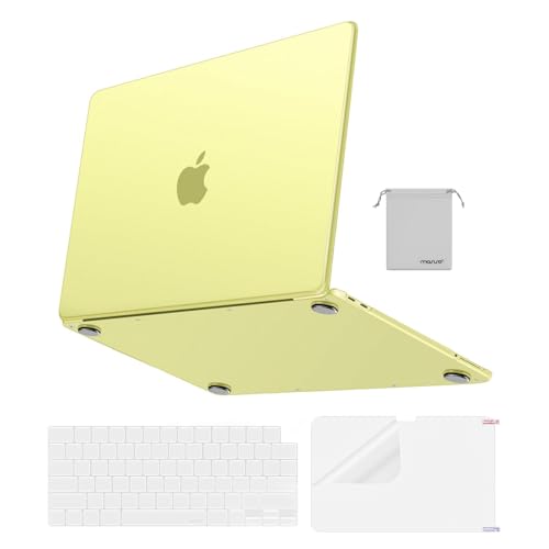 MOSISO Compatible with MacBook Neo Case 13 inch 2026 A3404 A18 Pro Chip | 4 in 1 Kit Ultra-Thin Crack&Fingerprint Resistant Protective Hard Shell, Precision-Matched to Laptop Color, Citrus Clear - color: Citrus Clear