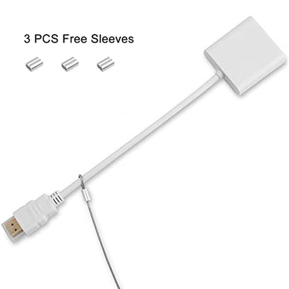 15 Pack Adjustable Cable Tether Universal Computer Adapter Lock Kit DIY Kit Stainless Steel with Nylon Coat Tether Computers/Dongles/HDMI/VGA/DP Adapter - size: 15