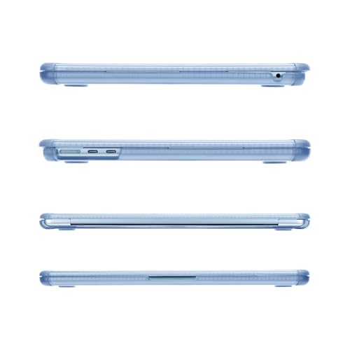 MOSISO Compatible with MacBook Air 15 inch Case M5 2026 M4 M3 M2 2025-2023 | A3448 A3241 A3114 A2941,Anti-Cracking,Heavy Duty Shock-Absorbing Hard Shell Case with TPU Bumper&Keyboard Cover, Sky Blue - color: Sky Blue