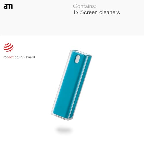 am Screen Cleaner Mist Spray with Microfiber Cloth Around – Alcohol-Free, Streak-Free Screen Cleaning Kit for Smartphones, Tablets, Laptops, Smart TVs & Car Screens, 1 Pack, Blue - color: Blue, size: 0.35 Fl Oz (Pack of 1)