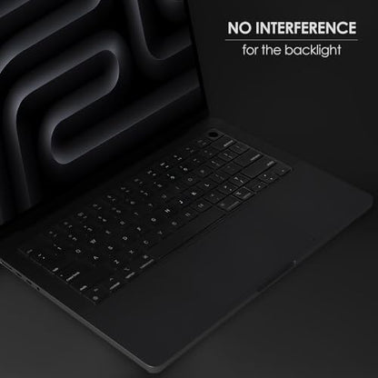 ProElife Keyboard Cover for MacBook Pro 14 Inch 16 Inch M5 M4, Clear, TPU | U.S. Layout, Non-interference Design for ID Key, Dust-Proof, Backlight Visible, Precision-Molded, Washable & Reusable