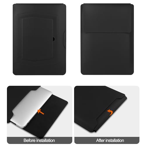 HoYiXi 15.6" Laptop Sleeve-Compatible with MacBook Pro 16/15.4'' MacBook Pro 15, Mac Air 15 - Waterproof Soft 15 16 inch pc case for HP, Dell, 15 inch Laptop Sleeve case,Black - color: black, size: 15.6'' /15-16 Inch Laptop Sleeve
