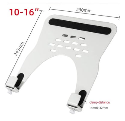DL-GM112-LP1 Full Motion Aluminum Gas Spring Dual Arm Laptop Desktop Stand Rotating Grommet Clamp Laptop Tray(2025 for 0-58mm) - size: 2025 for 0-58mm