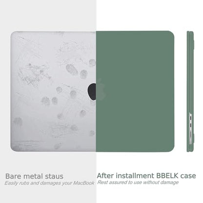 B BELK for MacBook Air 13 inch Case 2026-2022 M5 M4 M3 M2, Midnight Green | Model A3449 A3240 A3113 A2681, Matte Plastic Hard Shell for MacBook Air 13.6 inch Case with Keyboard Cover & Screen Protector - color: Midnight Green