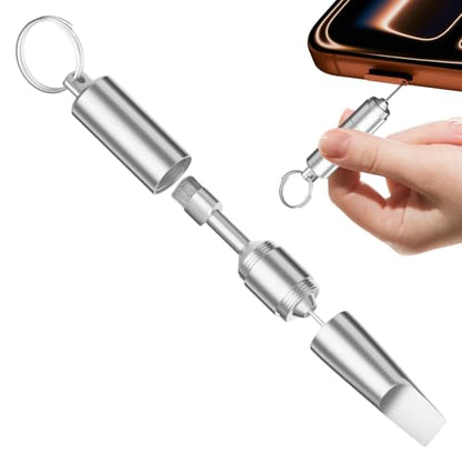 Phone Cleaning Kit Electronic Detailing Brush Accessory | Electronic Brush Kit for Phone Tablet Laptop Computer Monitor Keyboard Screen Earbuds Home - color: Silver