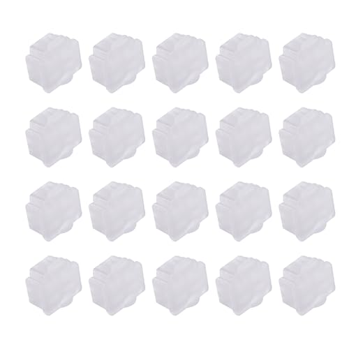 20 PCS RJ11 Port Anti-dust Plugs, Silicone Covers Caps Stoppers, Port Protector for End Computer Digital Socket Printer, 0.37 x 0.3 (LxW) - size: RJ11/Transparent/20 PCS