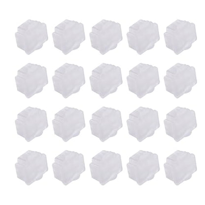 20 PCS RJ11 Port Anti-dust Plugs, Silicone Covers Caps Stoppers, Port Protector for End Computer Digital Socket Printer, 0.37 x 0.3 (LxW) - size: RJ11/Transparent/20 PCS