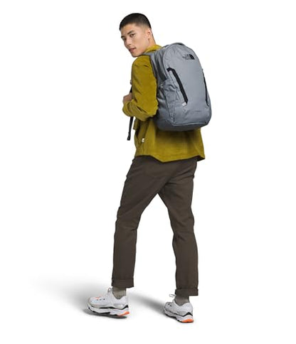 The North Face Vault Everyday Laptop Pack, Mid Gy Dk Hth/TNF Blk-NPF, OSFA | Commuter Travel Bag, Water-Repellent Finish, Spacious Compartment - color: Mid Grey Dark Heather/Tnf Black-npf