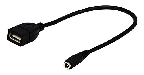 USB 2.0 AFemale to DC 3.5x1.35mm Female Adapter Cable 5 Volt DC Barrel Power Jack Charging Cable for Tablet, Electronic Dog, Access Control Attendance (28CM/11inch F/F, DC 3.5x1.35mm-2packs) - color: 28CM F/F, DC 3.5x1.35mm-