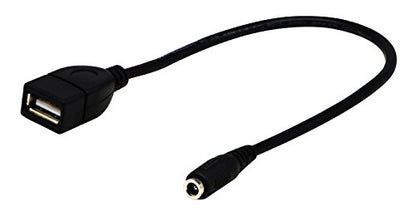 USB 2.0 AFemale to DC 3.5x1.35mm Female Adapter Cable 5 Volt DC Barrel Power Jack Charging Cable for Tablet, Electronic Dog, Access Control Attendance (28CM/11inch F/F, DC 3.5x1.35mm-2packs) - color: 28CM F/F, DC 3.5x1.35mm-