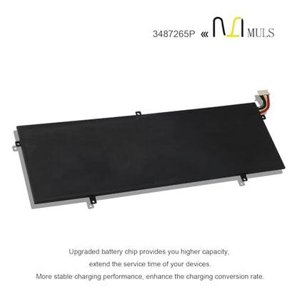 MULS 3487265P 8 Lines Battery for Jumper EZBook 3S 3 SE 3 Pro LB10 MB10 3S | Laptop Series P313R HW-3487265 WTL-3687265 3282122-2S 3587265P 36.48Wh 7.6V 4800mAh with Tools, Extended runtime