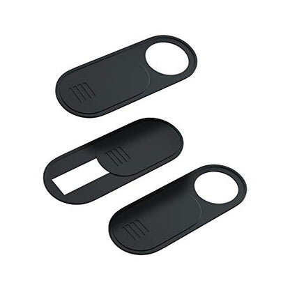 Camera Cover Slide, 0.028 Inch Ultra-Thin Phone Camera Cover, Computer Camera Cover Slide for MacBook, iMac, Laptop Desktop, Pc, iPad, iPhone, Smartphone Protect Visual Privacy Security (Black-3 Pack) - color: Black - 3 Pack
