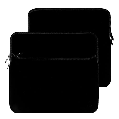 Sleek Stylish 15 inch Laptop Sleeve Bag with Front Accessory Pocket, Water Resistant Sleeve Bag Portable Cover for MacBook, HP, Lenovo, Dell, ASUS Laptops