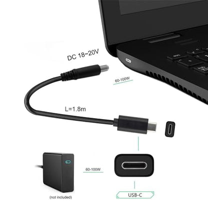 Type C USB-C Input to DC 5.5 * 2.5mm Power PD Charge Cable for Laptop Notebook - style: 65W DC5.5X2.5MM