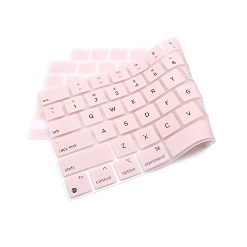 Se7enline Compatible with MacBook Keyboard Cover Skin for Mac Neo & Air 13/15 & Pro 14/16 inch (M5 M4 M3 M2 M1 A18 Pro) 2026/2025/2024/2023/2022/2021 Silicone Waterproof Dustproof Durable,Light Pink - color: Light Pink