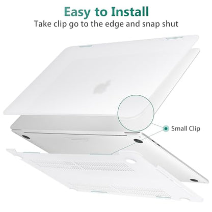 May Chen for MacBook Pro 16 Inch 2019 Release Model:A2141,Hard Shell Case Cover Screen Protector & Keyboard Cover for MacBook Pro 16 Retina with Touch ID & Touch Bar - Clear White - color: Clear White