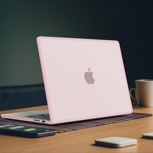 B BELK Compatible with MacBook Pro 14 inch Case M5 2026-2021 M4 M3 M2 M1 A3426 A3427 A3434 A3112 A3185 A3401 A2918 A2992 A2779 A2442, [Anti-Cracking] [Soft TPU Bumper] Hard Shell Case, Frosted Pink - color: Frosted Pink