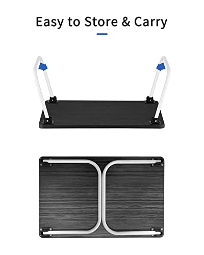 Ruxury Folding Lap Desk Laptop Stand Bed Desk Table Tray, Breakfast Serving Tray, Portable & Lightweight Mini Table for Sofa Couch Floor - Black - color: Black