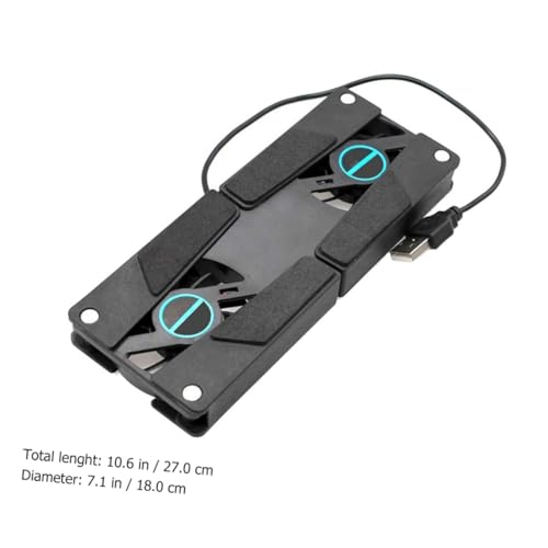 KALLORY 2PCS Laptop Cooling Pad with Dual Fans USB Powered Ventilated Support Stand Slip Mat Low Noise Design for Travel and Business Use