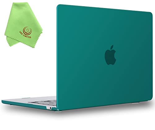 UESWILL Case for MacBook Air (15 inch, M2 M3 M4 M5, 2023 2024 2025 2026) Model A3448 A3241 A3114 A2941, Matte Hard Shell Cover + Microfiber Cloth, Peacock Green - color: Peacock Green, size: MacBook Air 15" (M2 M3 M4 M5)
