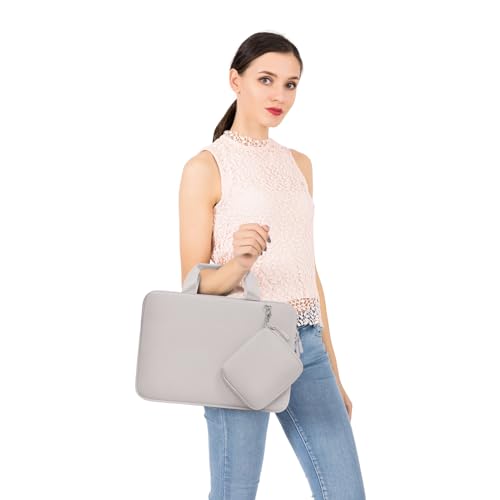 MOSISO Laptop Case 13 inch, Laptop Sleeve Carry Computer Bag | Compatible with MacBook Neo 13/Air M5 M4 M3 M2 M1/Pro M2 M1, Neoprene Bag with Handle&Detachable Small Case, Stone Gray - color: Stone Gray, size: 13 inch