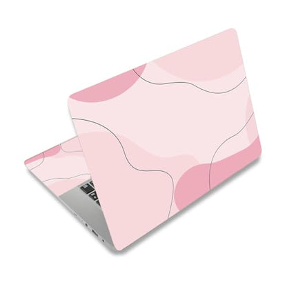 Laptop Decal Sticker Skin Cover, 11.6”12" 13" 13.3" 14" 15" 15.4" 15.6 inch Laptop Netbook Vinyl Skin Sticker Cover Art Notebook PC Reusable Protector (2 Wrist Pad Included), Art Modern Pink - color: Art Modern Pink