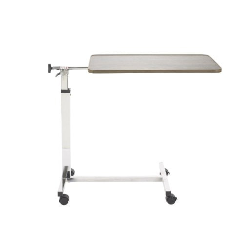 Drive Medical Tilt-Top Overbed Table with Wheels, Walnut | Overbed Table Tilts and Rolls on Wheels for Flexible Positioning During Everyday Use, Walnut Finish and Design