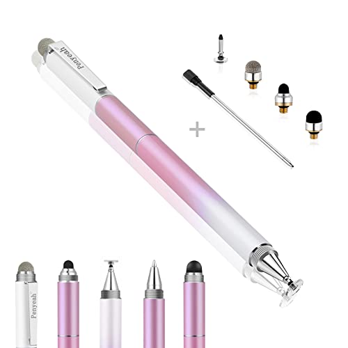 Penyeah Capacitive Stylus, Drawing Stylus for Nintendo Switch-Gradient Pink | 4 in 1, Universal Stylus Pen for Touchscreen, Compatible with Switch/iPhone/iPad/Samsung/Fire/Android Phone & Tablet/eReader - color: gradient pink