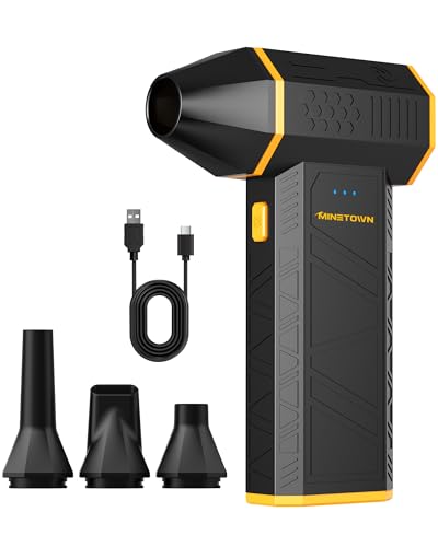 SwiftFlow X3 Compressed Air Duster-110000RPM Super Power Electric Air Duster, 3-Speed Adjustable Rechargeable Cordless Air Blower for Computer, Keyboard, Home, Outdoor and Car