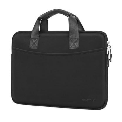 Laptop Case 16 inch,15-15.6 inch Laptop Sleeve Bag Compatible with MacBook Pro 16 M5 M4 M3 M2 M1,HP Dell Acer ASUS Lenovo Notebook,Neoprene Computer Bag with Handle&Curved Pocket, Black - color: Black, size: 16 inch