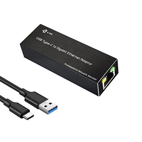 USB 3.0 to Gigabit Ethernet NIC Network Adaptor, 10/100/1000Mbps Type-C to RJ45 LAN Laptop Network Card Compatible with Windows Server/Windows/Linux