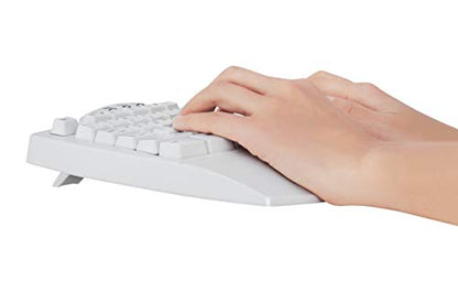 Perixx PERIBOARD-512W Periboard-512 Ergonomic Split Keyboard - Natural Ergonomic Design - White - Bulky Size 19.09"X9.29"X1.73", US English Layout - color: White, style: Wired