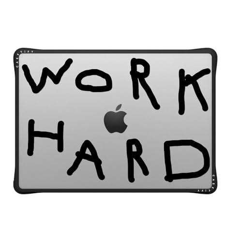 CASETiFY Impact MacBook Pro 14" (M1-M5) Case [Cushioned Impact Corners/Scratch-Resistant/Anti-Slip Grip] - Work Hard Black - Clear Black - color: WORK HARD BLACK, size: MacBook Pro 14