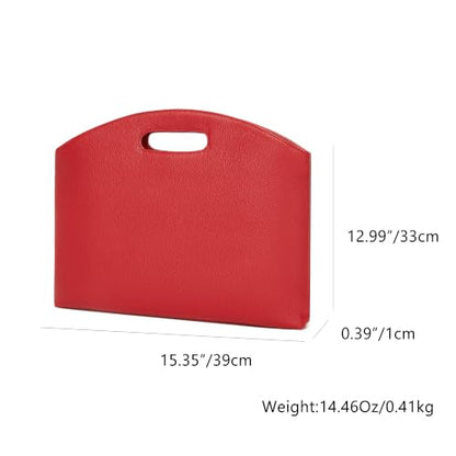 Official Document Computer Bag Stylishly Sleek with Multiple Compartments and Easy to Carry Design - color: Pomegranate Red/Pu