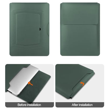 HoYiXi 15.6" Laptop Sleeve-Compatible with MacBook Pro 16/15.4'' MacBook Pro 15, Mac Air 15 - Waterproof Soft 15 16 inch pc case for HP, Dell, 15 inch Laptop Sleeve case,Green - color: green, size: 15.6'' /15-16 Inch Laptop Sleeve