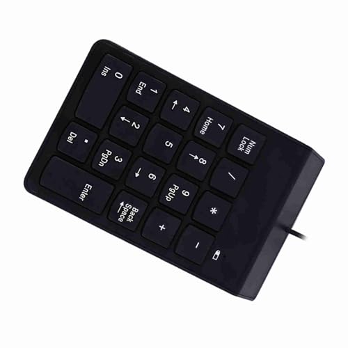 SUNGOOYUE USB Numeric Keypad, ABS Wired Number Pad 18 Keys USB 2.0 Plug and Play Spill for Laptop Desktop Data Entry Accounting Spreadsheet Users