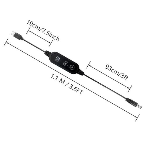 65W 5V-20V Adjustable USB-C PD to DC Fast Charger Cable, 4ft | Supports 5V/9V/12V/15V/20V output with 8 DC tips: 6.0x4.0, 6.3x3.0, 5.5x2.5/2.1/1.7, 4.7x1.7, 4.0x1.7, 3.5x1.35mm.