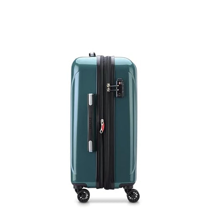 DELSEY PARIS Helium Aero Hardside Expandable Luggage with Spinner Wheels, Metallic Green, Carry-On Plus 21 Inch - color: Metallic Green, size: Carry-On Plus 21 Inch