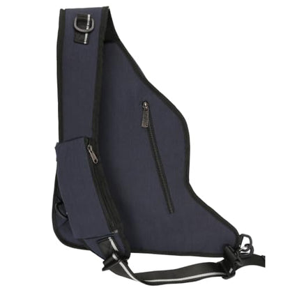 Large Sling Bag Laptop Backpack Cross Body Messenger Bag Shoulder Travel Rucksack (B-Navy) - color: B-navy