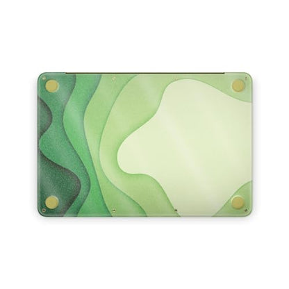 Glossy Glitter Laptop Skin Compatible with Apple MacBook Neo - Papercraft Green - Premium 3M Vinyl Protective Wrap Decal Cover - Easy to Apply | Crafted in the USA by MightySkins - color: Papercraft Green, size: MacBook Neo Full Cover Skin, style: Glossy