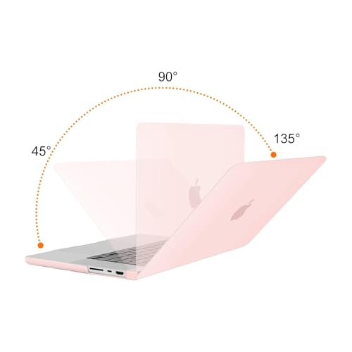 MOSISO Compatible with MacBook Pro 16 inch Case M5 M4 M3 M2 M1 2026-2021 | A3429 A3428 A3403 A3186 A2991 A2780 A2485, Protective Hard Shell Case&Keyboard Cover&Screen Film&Pouch, Chalk Pink - color: Chalk Pink