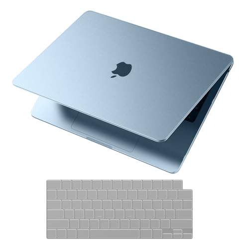 Soonjet for MacBook Air 15 inch Case, M5 M4 M3 M2 2026-2023 Keyboard Cover | 100% Color Match, Sky Blue, Clear Matte, Anti Crack & Fingerprint & Scratch, Ultra Thin & Light, Protective Laptop Hard Shell - color: Frost Sky Blue